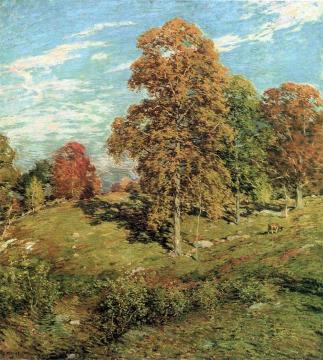 The Golden Hour Artwork by Willard Leroy Metcalf
