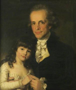 Colonel James Capper and His Daughter Artwork by John Russell