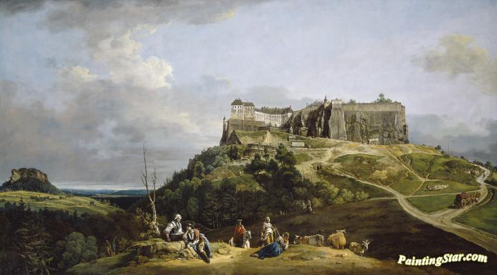 The Fortress of Königstein Artwork by Bernardo Bellotto