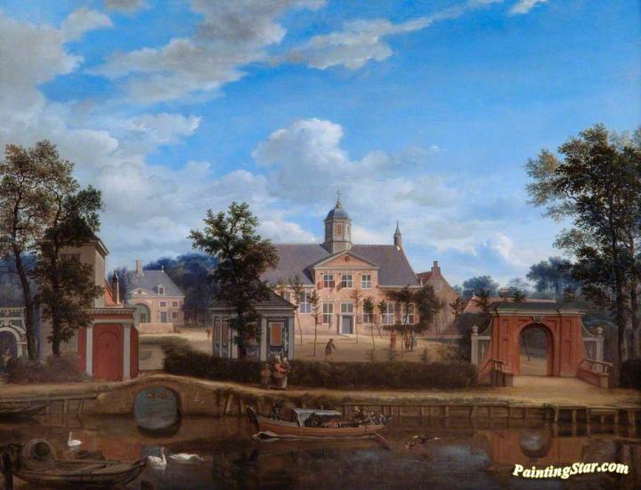The Château of Goudestein, on the River Vecht, near Maarsen Artwork by Jan van der Heyden