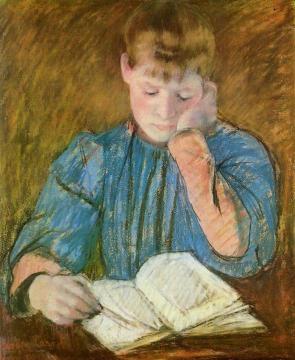 The Pensive Reader Artwork by Mary Cassatt