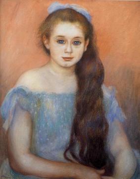 Portrait of a Young Girl Artwork by Pierre Auguste Renoir