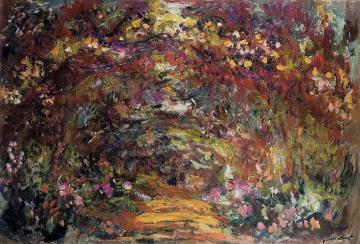 The Path Under The Rose Trellises, Giverny Artwork by Claude Oscar Monet