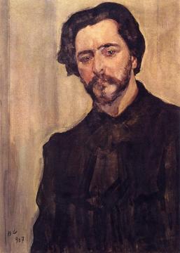Portrait of the Writer Leonid Andreev Artwork by Valentin Serov