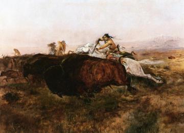 Buffalo Hunt # 10 Artwork by Charles Marion Russell