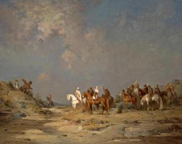 Chasse Au Faucon Artwork by Paul Delamain