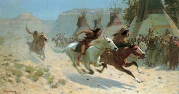 The Indian Horse Race Artwork by Edwin Willard Deming
