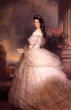 Portrait Of Elizabeth Of Bavaria, Empress Of Austria Artwork by Franz Xavier Winterhalter