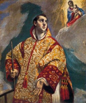 Apparition of the Virgin to St Lawrence Artwork by El Greco