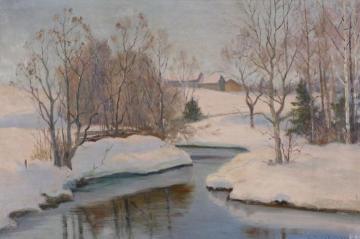 Winter Landscape (vinterlandskap) Artwork by Andreas Singdahlsen