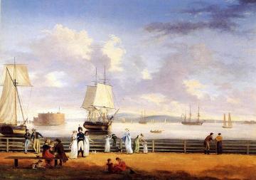 The Battery and Harbor, New York Artwork by Thomas Birch