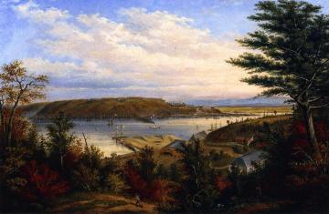 View of Quebec from the Grand Trunk Railway Station at Pointe-Lévis Artwork by Cornelius Krieghoff