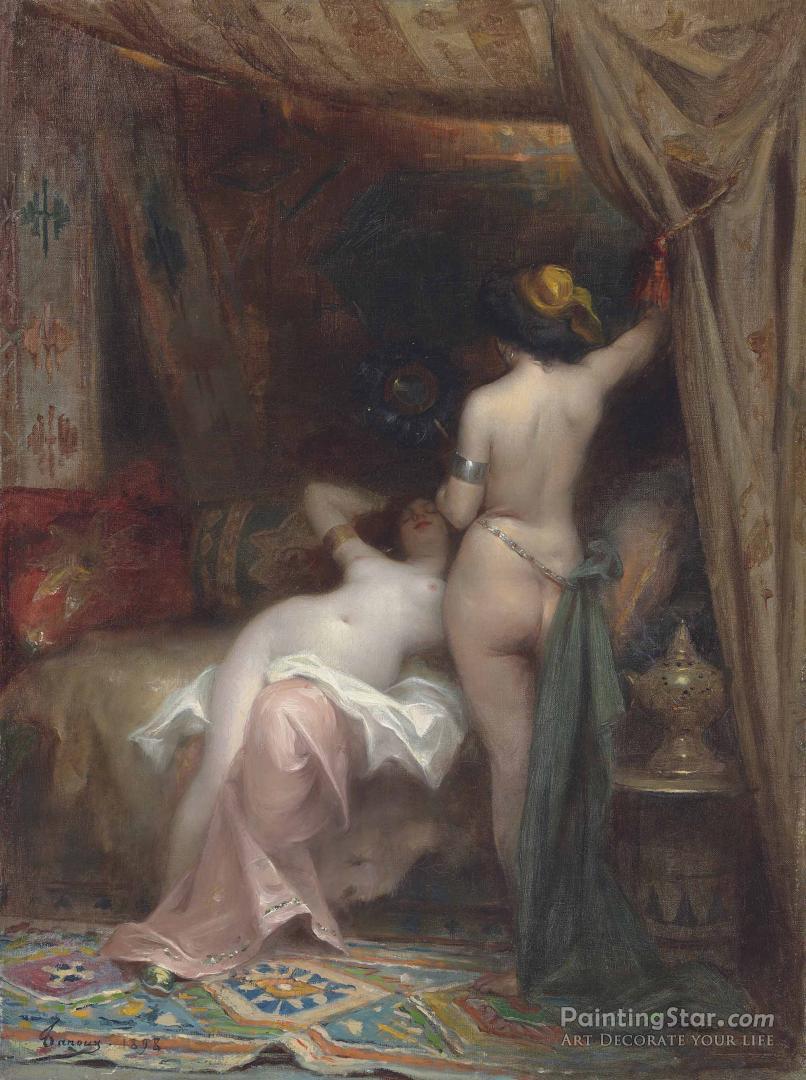 In The Harem, 1898 Artwork by Henri Adrien Tanoux