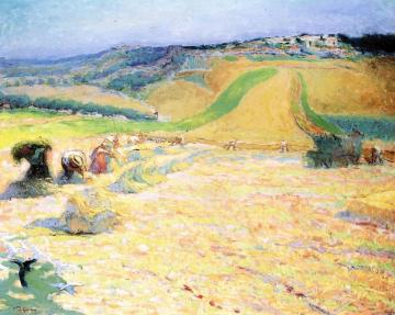 Workers in the Fields Artwork by Claude-Emil Schuffenecker