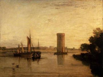 Tabley, Cheshire, the Seat of Sir J.F.Leicester, Bart:  Calm Morning Artwork by Joseph Mallord William Turner