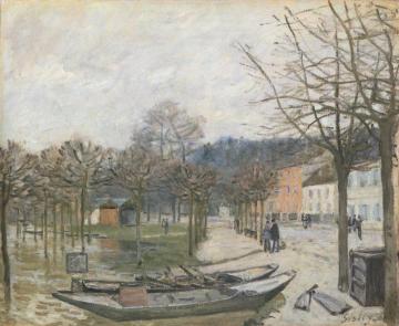 Flood at Port Marly Artwork by Alfred Sisley