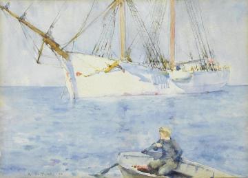 Sunset effect Artwork by Henry Scott Tuke