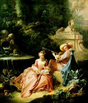 Music Lesson Artwork by Francois Boucher