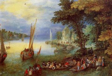River Landscape Artwork by Jan Bruegel the Elder