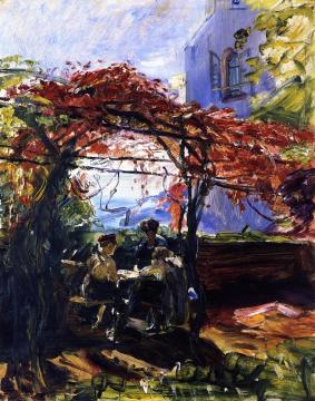Grape Arbor at Neukastel Artwork by Max Slevogt