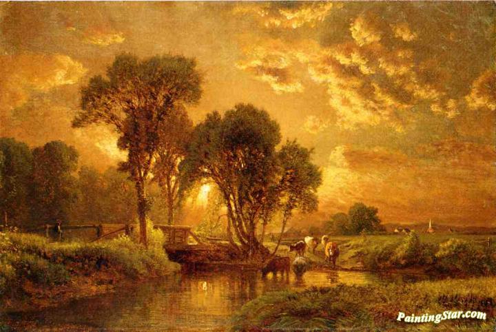 Medfield, Massachusetts Artwork by George Inness