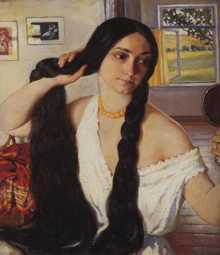 Portrait of Olga Lancere Artwork by Zinaida Serebriakova