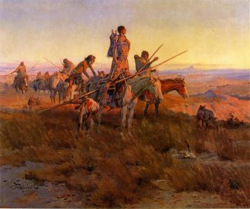 In The Wake Of The Buffalo Hunters Artwork by Charles Marion Russell