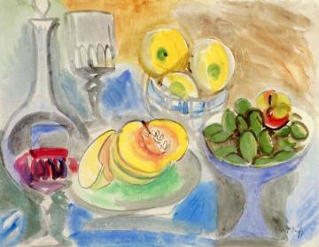 Still Life, Melon, Carafe, Compitier Artwork by Raoul Dufy