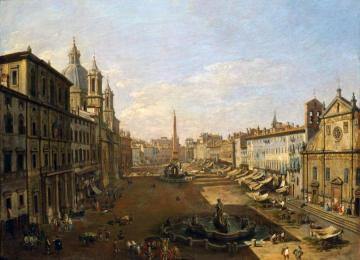 Piazza Navona in Rome Artwork by Giovanni Paolo Pannini