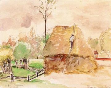 Haystack at Eragny sur Epte Artwork by Camille Pissarro