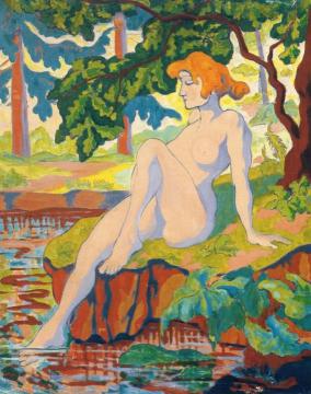 Bather Dipping Her Foot Artwork by Paul Ranson