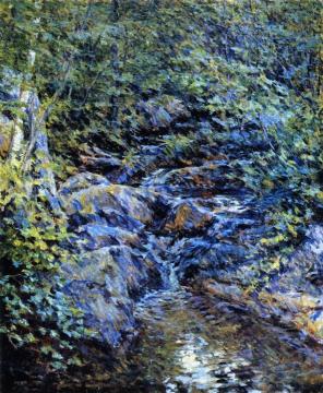 Landscape with Waterfall Artwork by Robert Lewis Reid