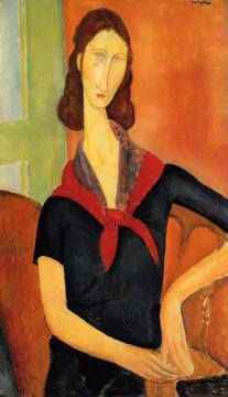 Jeanne Hebuterne in a Scarf Artwork by Amedeo Modigliani
