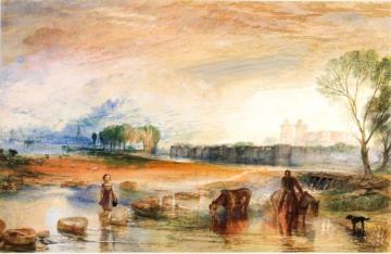 Sunset And Moonrise Artwork by Joseph Mallord William Turner