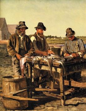 Cleaning the Catch Artwork by John George Brown
