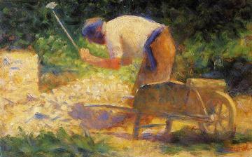 Stone Breaker and Wheelbarrow, Le Raincy Artwork by Georges Seurat