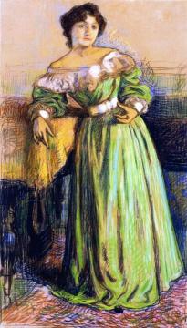 Musician (Laure Flé) Artwork by Theo van Rysselberghe