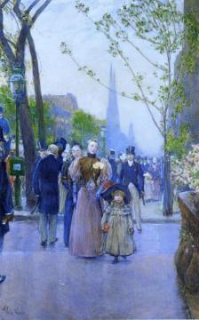 Sunday on Fifth Avenue Artwork by Frederick Childe Hassam