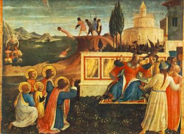 Saint Cosmas And Saint Damian Salvaged (san Marco Altarpiece) Artwork by Fra Angelico