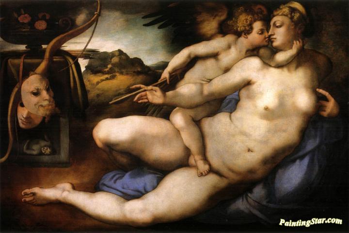 Venus and Cupid Artwork by Jacopo Pontormo