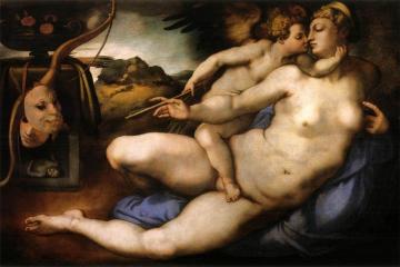 Venus and Cupid Artwork by Jacopo Pontormo