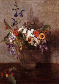 Diverse Flowers Artwork by Henri Fantin-Latour
