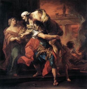 Aeneas Carrying Anchises Artwork by Carle van Loo