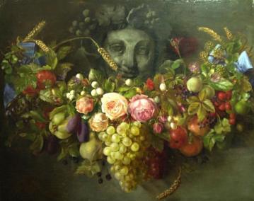 Garland Of Fruits And Flowers Artwork by Eloise Harriet Stannard