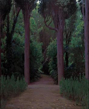 Path in a Park Artwork by Santiago Rusiñol Prats