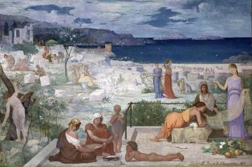 The Greek Colony, Marseille Artwork by Pierre Puvis de Chavannes