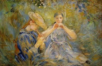 The Flageolet Artwork by Berthe Morisot