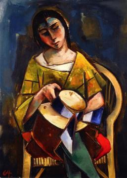 The Milliner Artwork by Karl Hofer