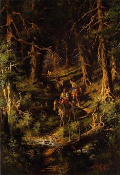 Idians in a Forest Artwork by Edgar Samuel Paxson