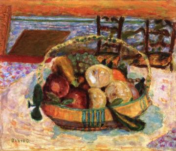 Basket Of Fruit In The Dining Room A Le Cannet Artwork by Pierre Bonnard